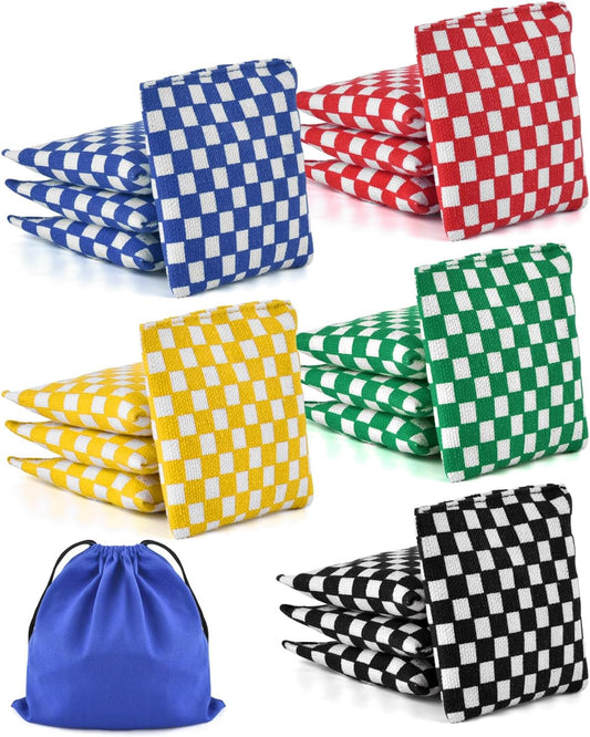 TINDTOP Mini Bean Bags for Tossing - 3.1" x 3.1", Cornhole Outdoor Toss Gaming Colorful Canvas Bean Bags Carnival Games Kids Beanbags Throwing Games for Kids