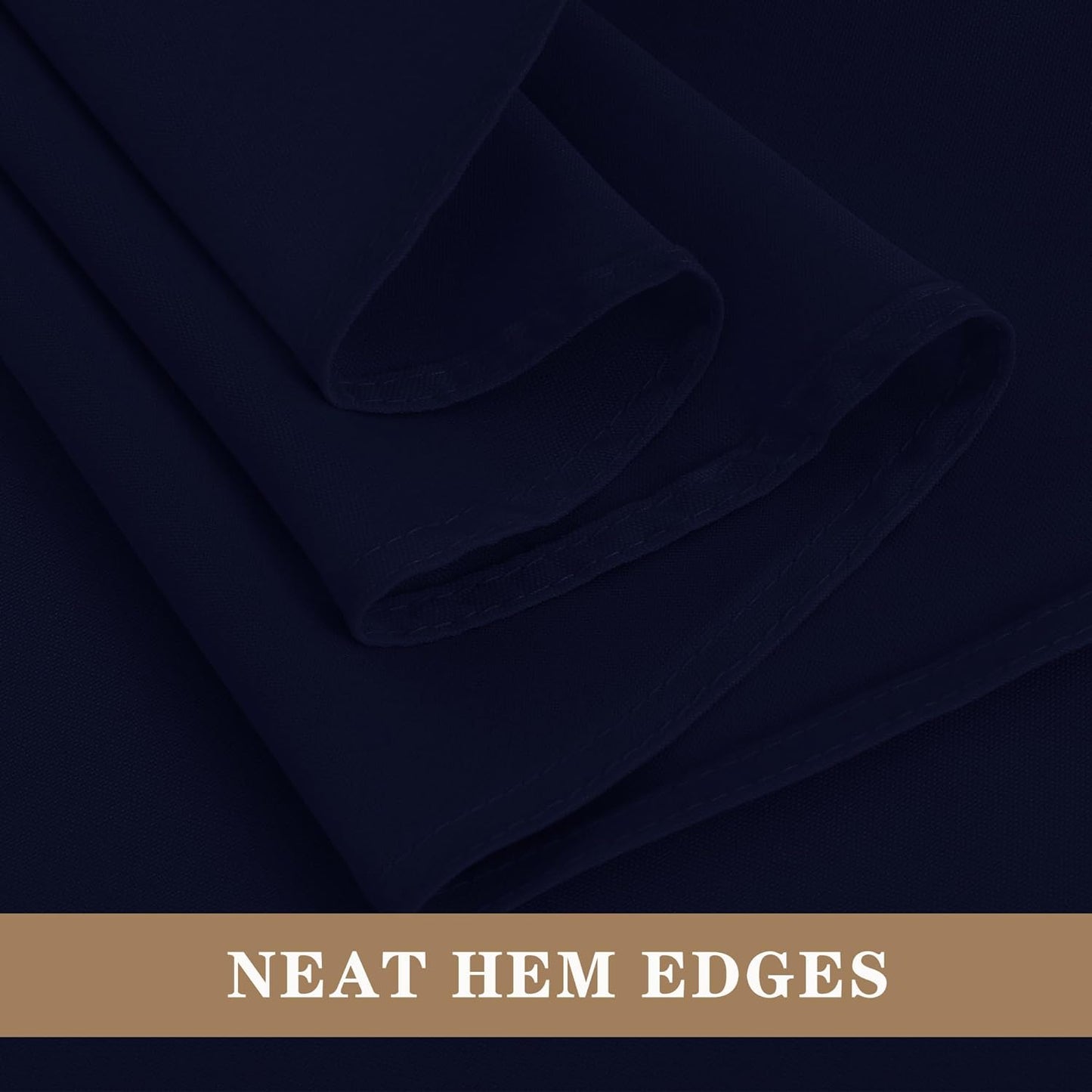Fitable Navy Rectangle Table Clothes, 6 Pack - 90 x 156 Inch - Reusable and Washable Tablecloths, Polyester Fabric Table Covers for Wedding, Party, Banquet, Formal Events