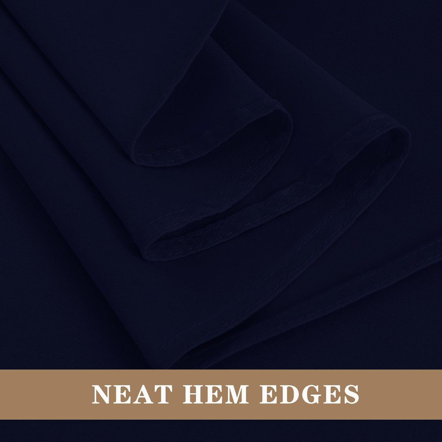 Fitable 6 Pack Navy Tablecloths for Round Tables - 108 Inches in Diameter - Stain Resistant and Washable Table Clothes, Polyester Fabric Table Covers for Wedding, Party, Banquet, Formal Events