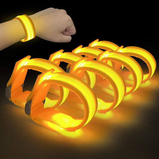 M.best 8pcs LED Light Up Bracelets Glow Flashing Wristbands Glow in The Dark Party Supplies for Wedding, Raves, Concert, Camping,Sporting Events, Party