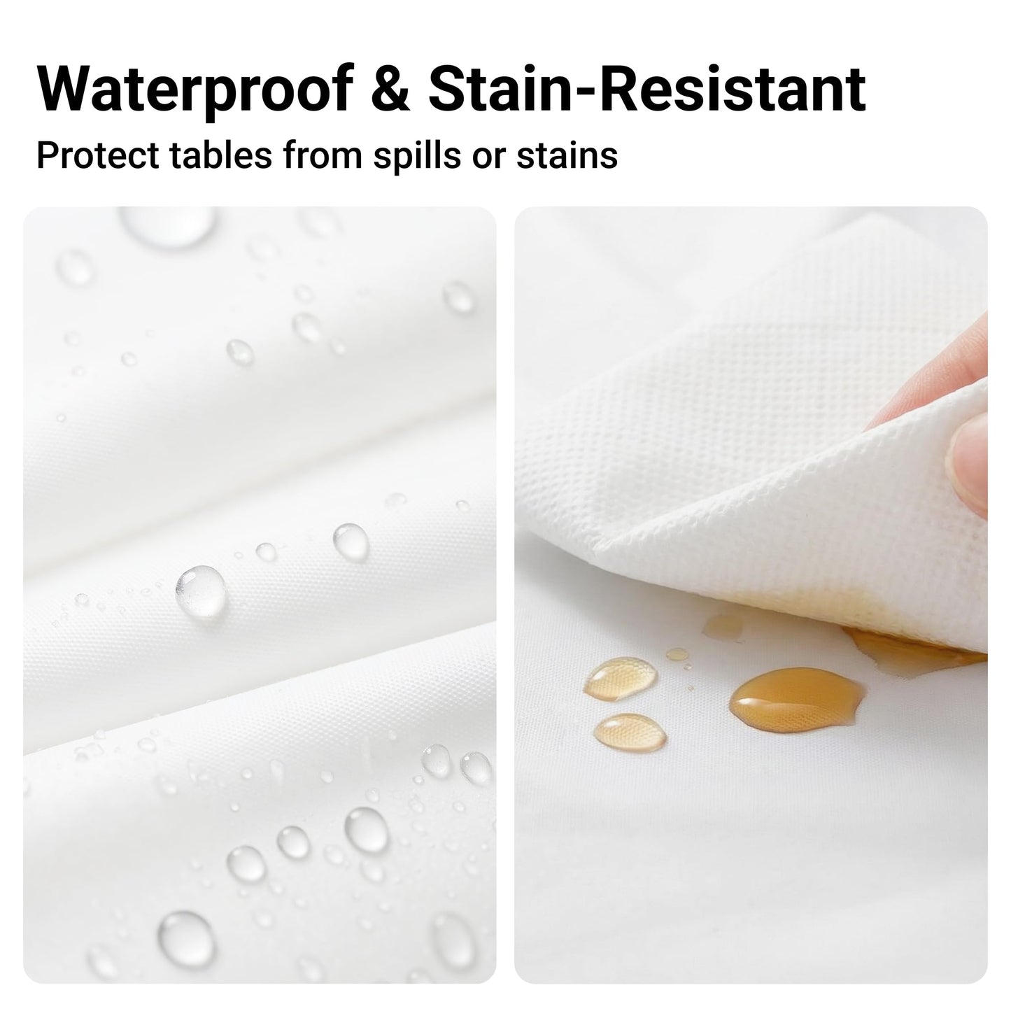 Auros 10-Pack Plastic Tablecloths, 54x108 Inch Disposable Table Covers, 8FT