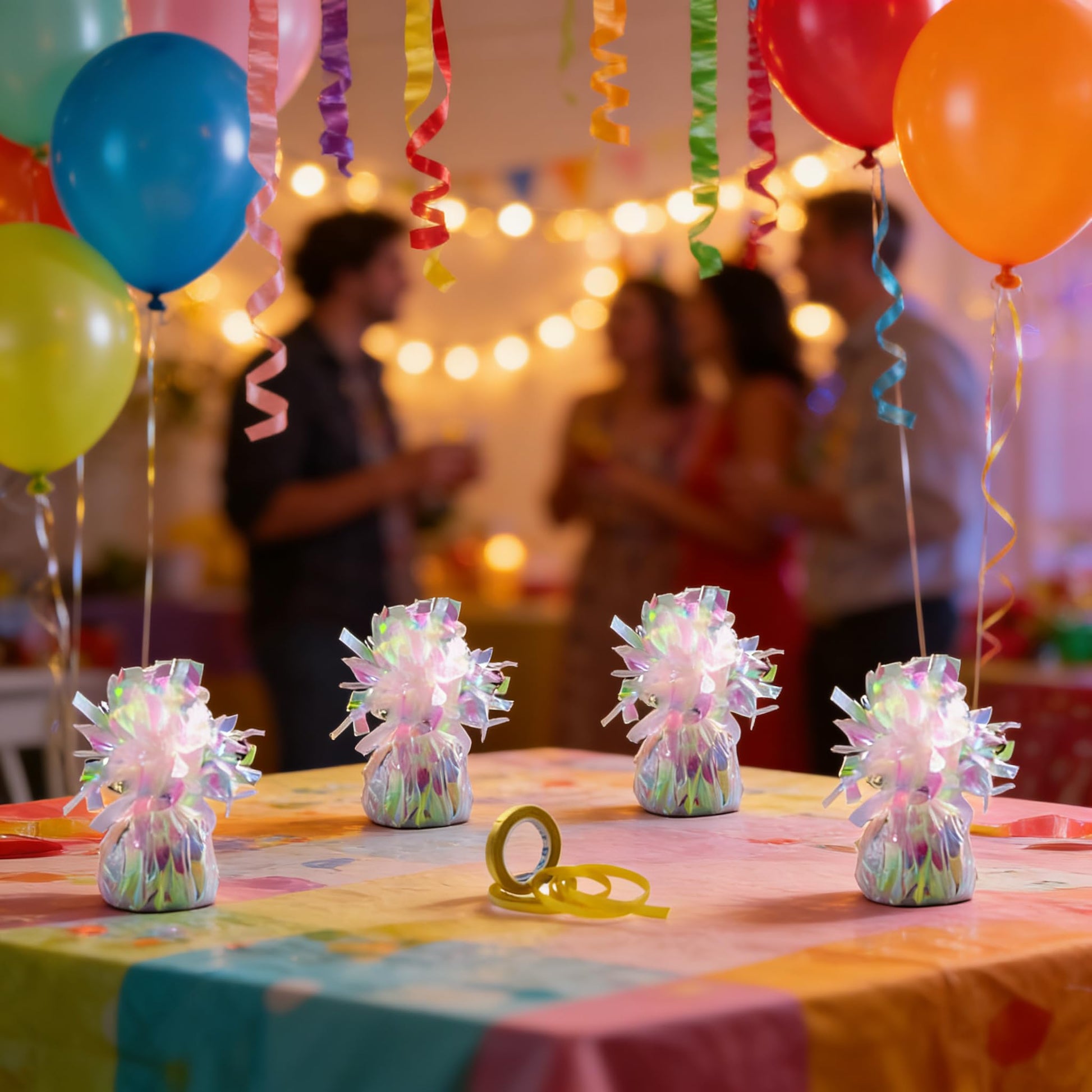 Moretreat Aluminum Foil Balloon Weights for Parties (6 pcs) - 0.31lb (140g) Each - Premium Balloon