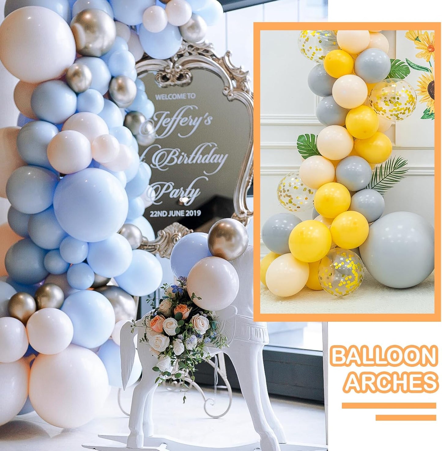 Balloon Arch Kit - 98.4ft DIY Balloon Garland Strip with 600Pcs Clear Glue Point Dots, Removable Adhesive Tape for Balloon Arch Decorations, Wedding & Craft Decor