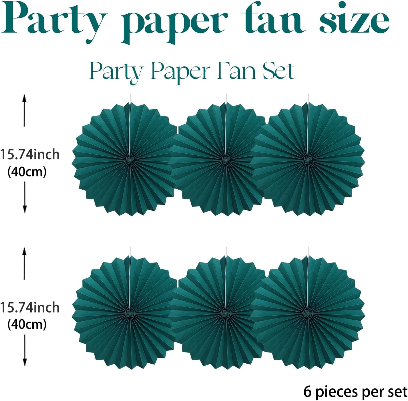 Green Birthday Decorations,DIY Green Paper Fans Hanging Decoration ,Party Supplies Party Fans 16in, Cactus Party Decorations,Wedding Graduation Events Accessories 30 Color DIY Set (Blackish Green)