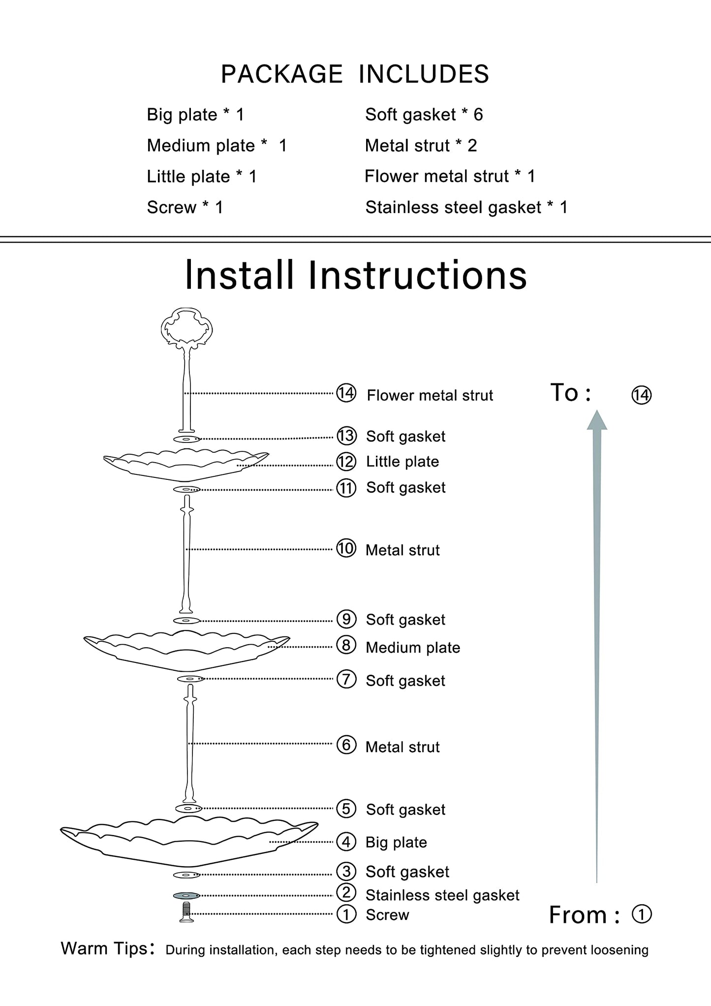 Sumerflos 3 Tier Porcelain Cupcake Stand, Tiered Serving Cake Stand, Square White Embossed Dessert