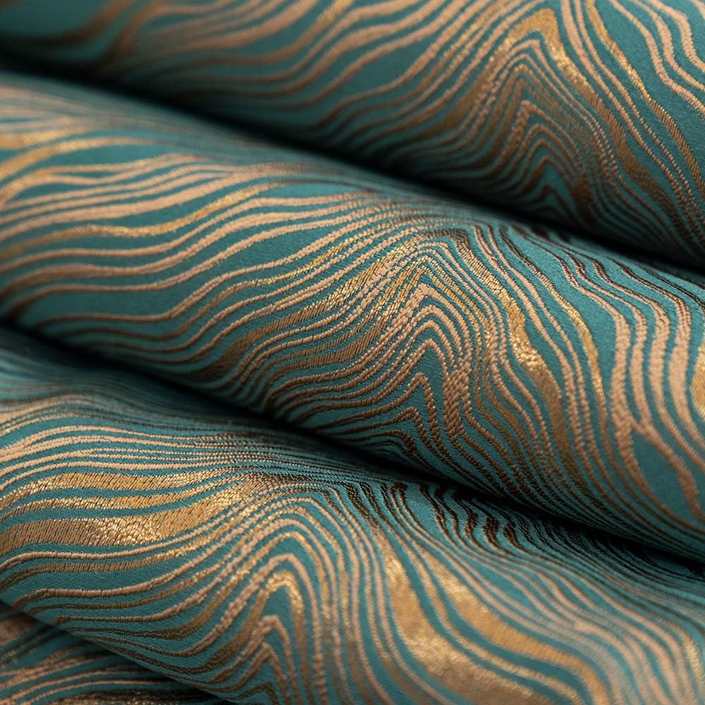 Avigers 12 x 78 Inch Decorative Luxury Abstract Striped Green Teal Table Runners with Tassels for Home Living Room Bedroom Art Decor Wedding