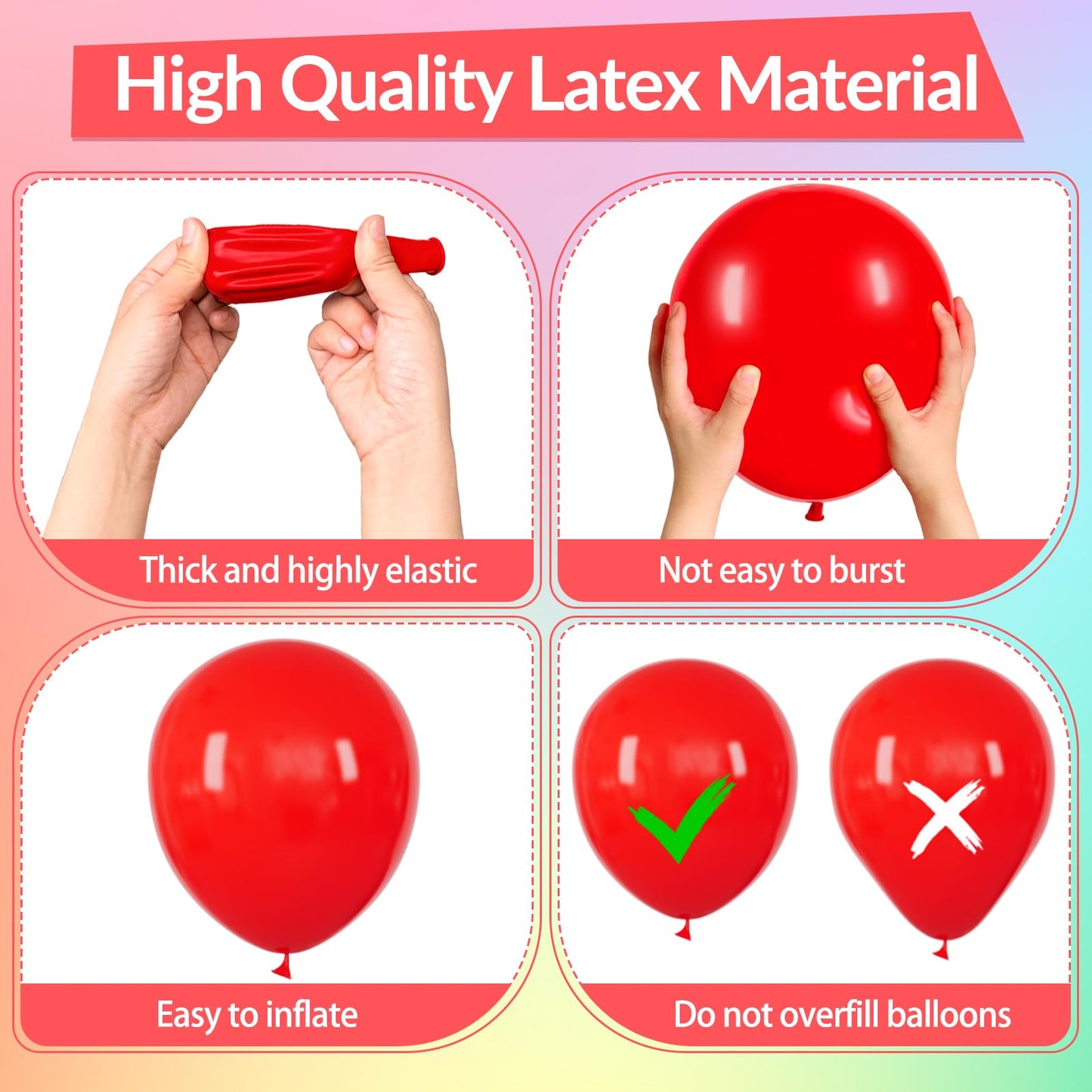 162 Pcs Colorful Rainbow Balloons Arch Kit, Diffrent Size Rainbow Balloon Garland, Globos De