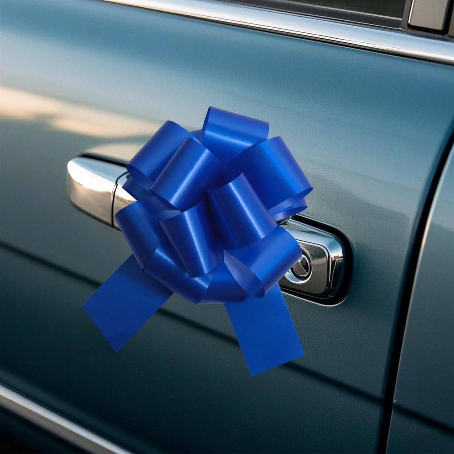 6 Pcs 6 Inch Blue Pull Bows, Perfect for Gift Wrapping, Gift Wrapping Baskets Wedding Christmas Party Decorations, Crafts – Quality Pull Bows for Gifts and Decorations