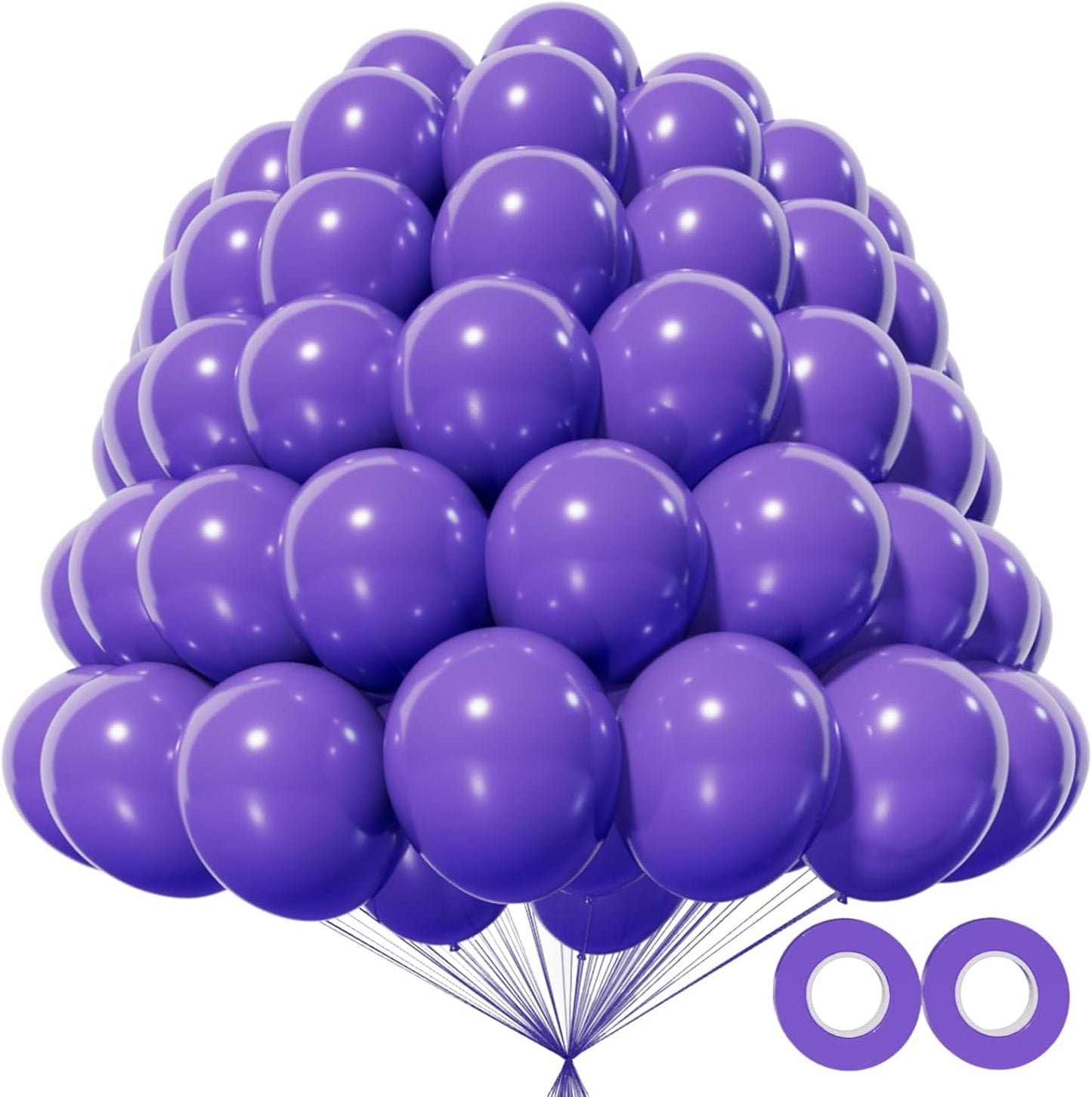 KAWKALSH 200pcs Purple Balloons 5 Inch, Small Mini Latex Balloons for Party Birthday Baby Shower Anniversary Festival Arch Garland Decoration