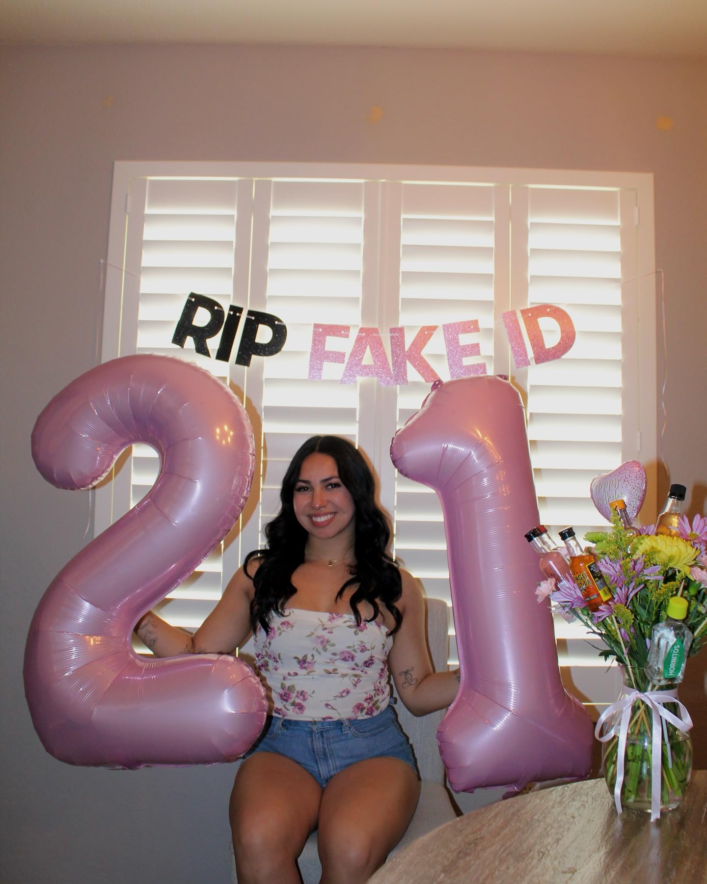 2 Balloon - Pastel Pink Birthday Number Balloons, 40 Inch Decorations