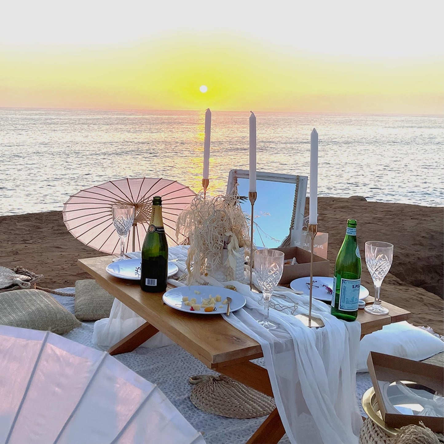 6 Pack White Cheesecloth Table Runner - 10Ft Gauze Cheese Cloth Table Runner 35x120 Inch Long Romantic White Table Cloth for Wedding Bridal Baby Shower Boho Table Decoration