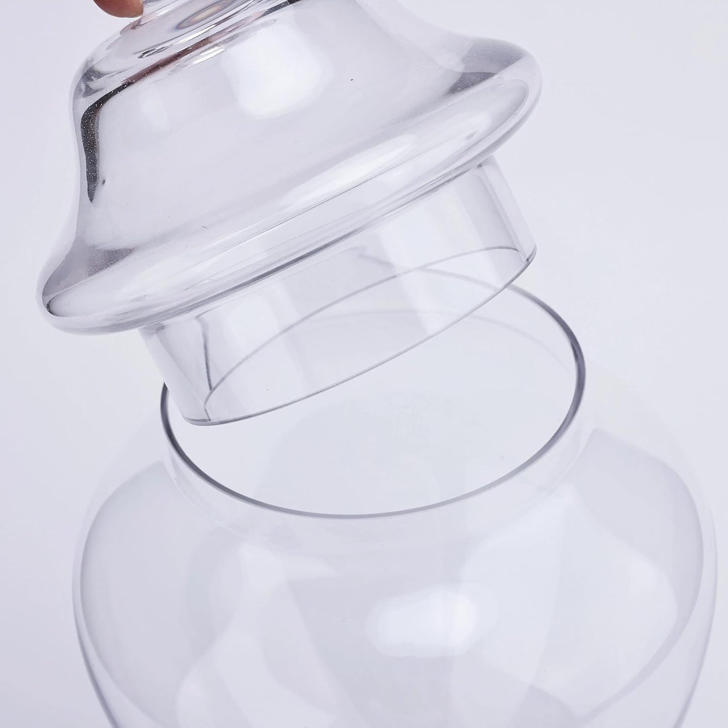 Glass Apothecary Jars with Lid, Clear Glass Candy Jar for Candy Buffet, Decorative Glass Jar for Party, Wedding and Home Decor, Classic Glass Candy Canister (Height: 12.6", Diameter: 6.5")