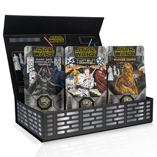 Bones Coffee Company Star Wars Collector's Box Flavored Coffee, Low Acid Medium Roast Arabica Beans Coffee Gifts, Star Wars Inspired, For Auto Drip and French Press,12 oz Pack of 3 Ground