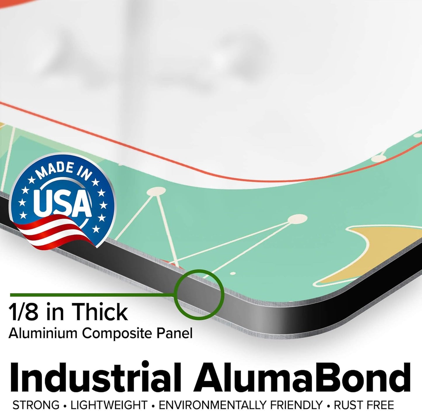 Custom Sign, Custom Street Sign, 11 Font Colors, 13 Font Styles, 4 Hole Options, 22 Sizes, 18x24 Inches, Rust Free DiBound, Fade Resistant, Made in USA by My Sign Center (Mid-Century Modern 2)