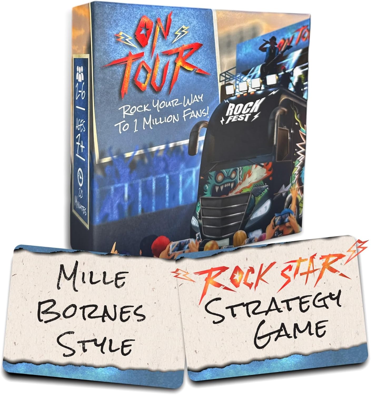 On Tour – Music Themed Card Game for Families, Mille Bornes Style | Teens & Adults | Fun Party Board Game, Travel Game, and Family Game Night Favorite 3-6 Players