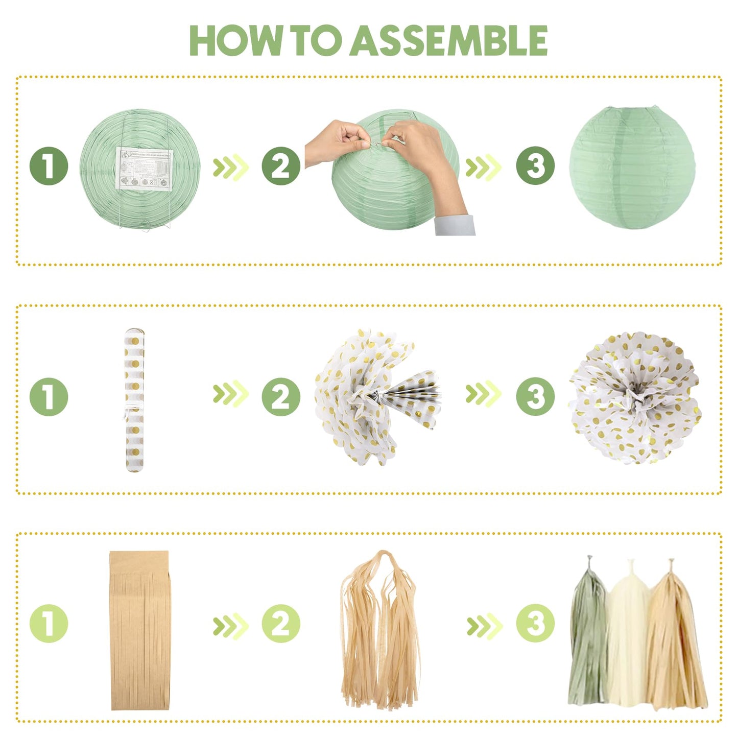 Amandir Sage Green Baby Shower Decorations Welcome Baby Banner