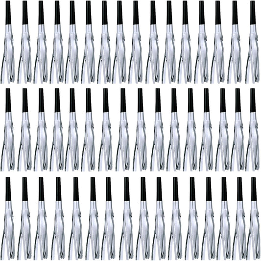 48 Pcs Silver Noise Makers Glitter Metallic Fringed Noise Makers Horns for Baby Shower, Kids Birthday, New Year Party Favor