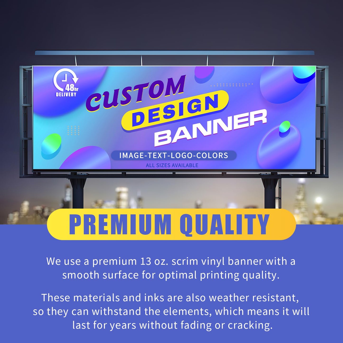Custom Vinyl Banner by EKSPRINT, 13OZ Banners and Signs Customize for Indoor and Outdoor, Custom
