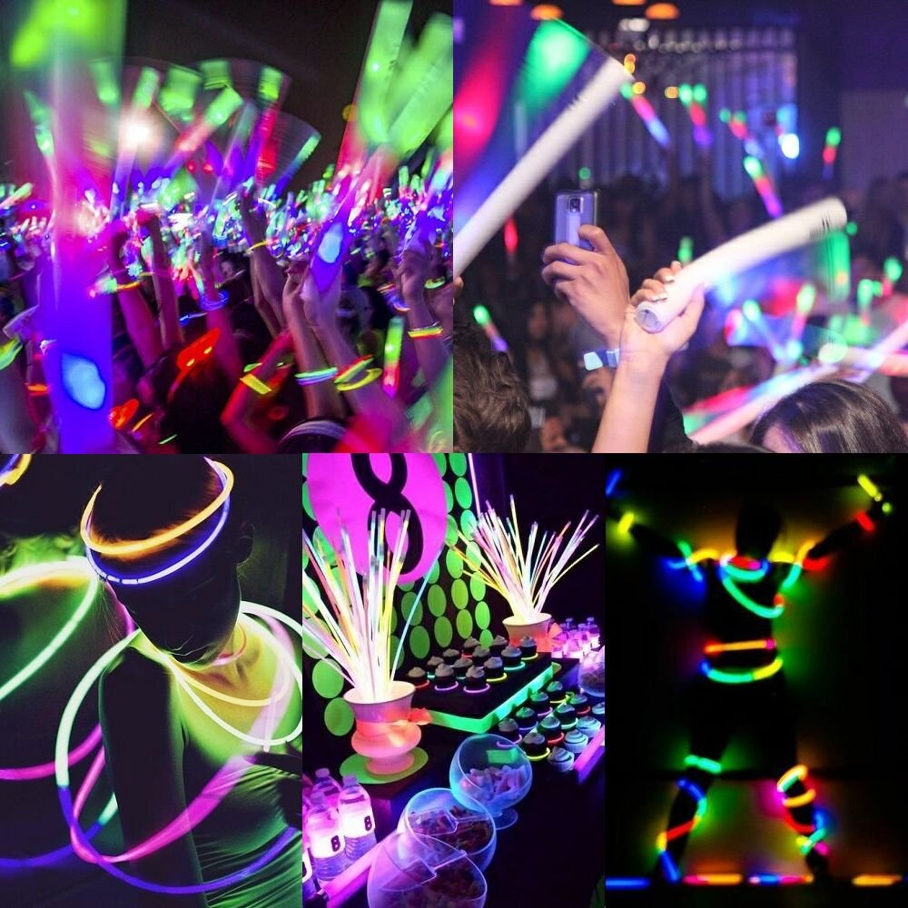 25 Pk 9" Green Triple-Wide Glow Wristbands