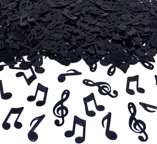 Confetti Musical Notes Confetti Black Musical Clef Cutout for Music Party Reception Birthday Wedding Engagement Baby Shower Party Decoration Supplies 3 style(Music)