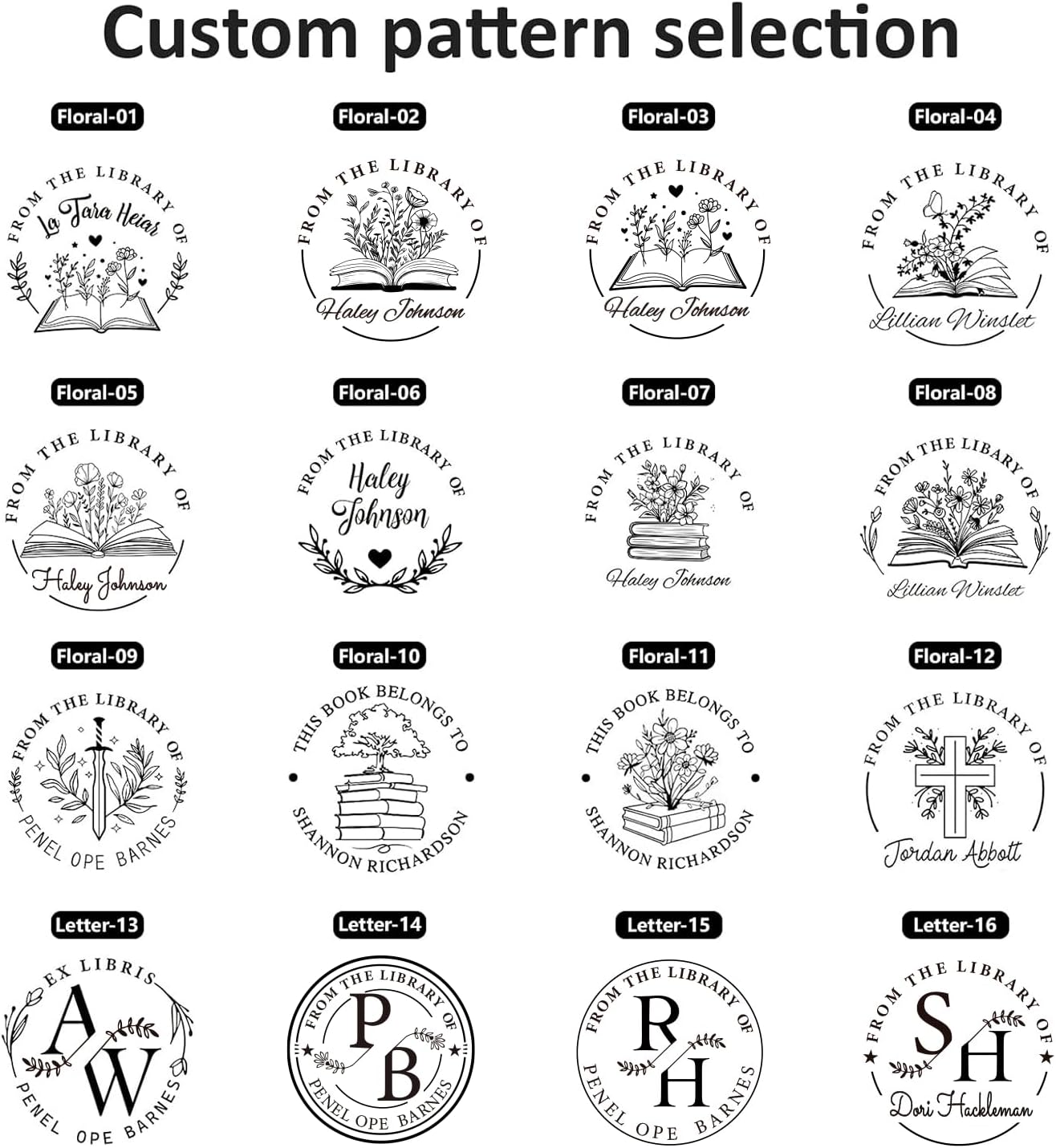 Personalized Book Embosser - Custom Embosser Stamp Gifts for Book Lovers, Readers, Home, Office & Library Collections (Coffee-32)