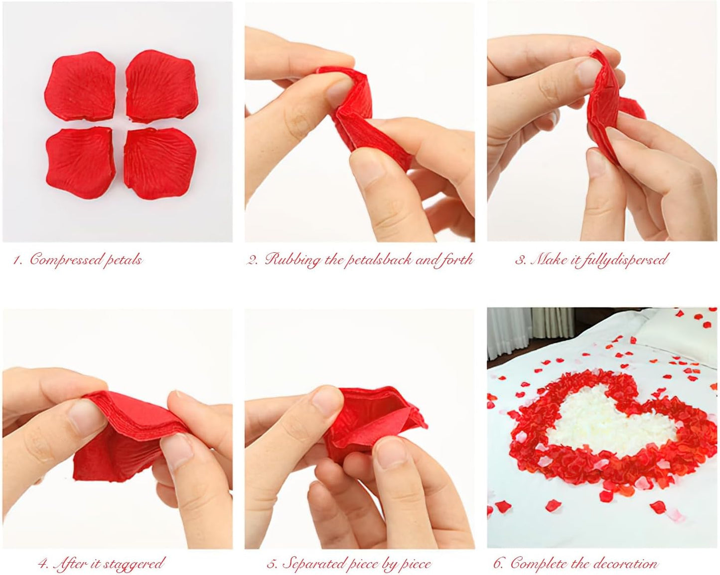 1000Pieces Rose Petals, Artificial Flower Petals Fake Rose Petals for Romantic Night,Wedding,Proposal Anniversary Flower Decorations(Flesh Pink)