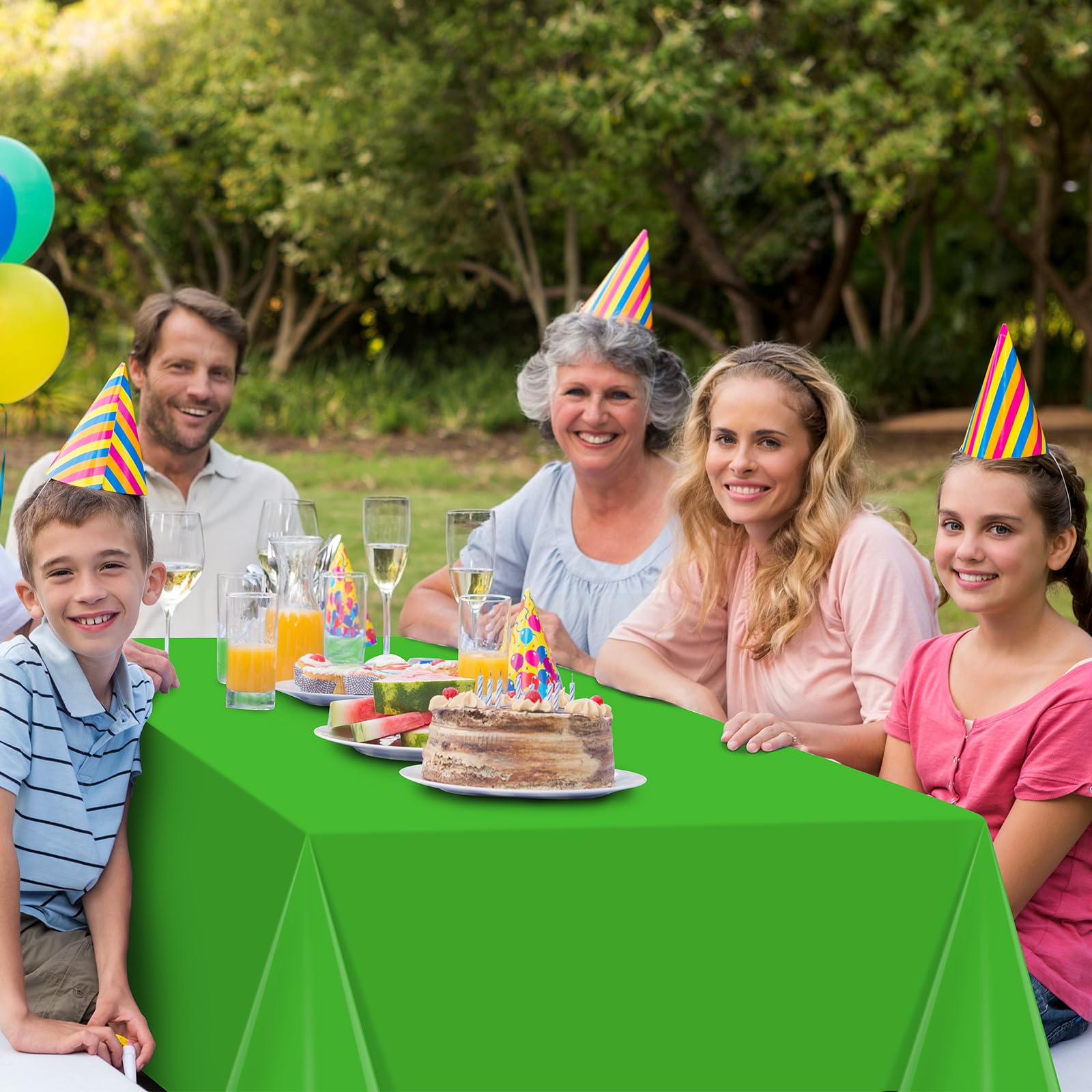 24 Pack Mix Color Plastic Tablecloth Disposable Plastic Rainbow Tablecloth Colorful Rectangle Table