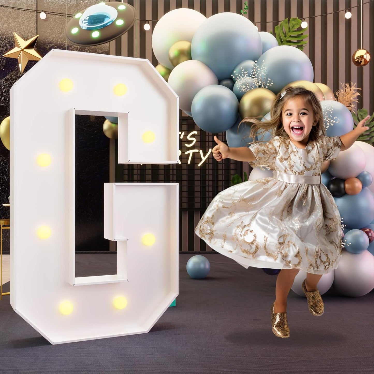 imprsv Marquee Light Up Letters, 3FT Block Marquee Letters for Birthday Baby Shower Party Backdrop Decor, Large Light Up Letters for Wedding Decorations Engagement Party Decorations, Letter G