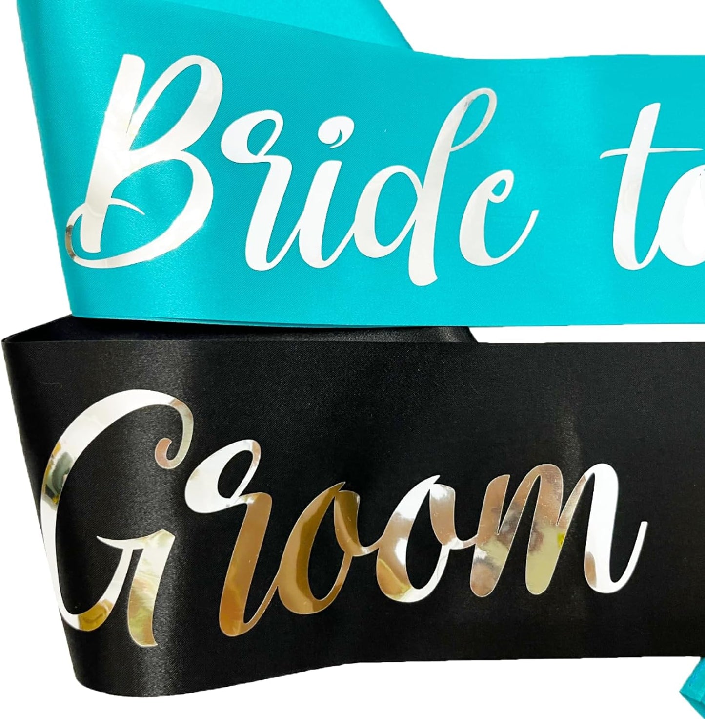 Bride to Be Sash and Groom to Be Sash, Bachelorette Party Supplies Engagement Party Favors, Bridal Shower Sashes Bachelor Decorations Blue