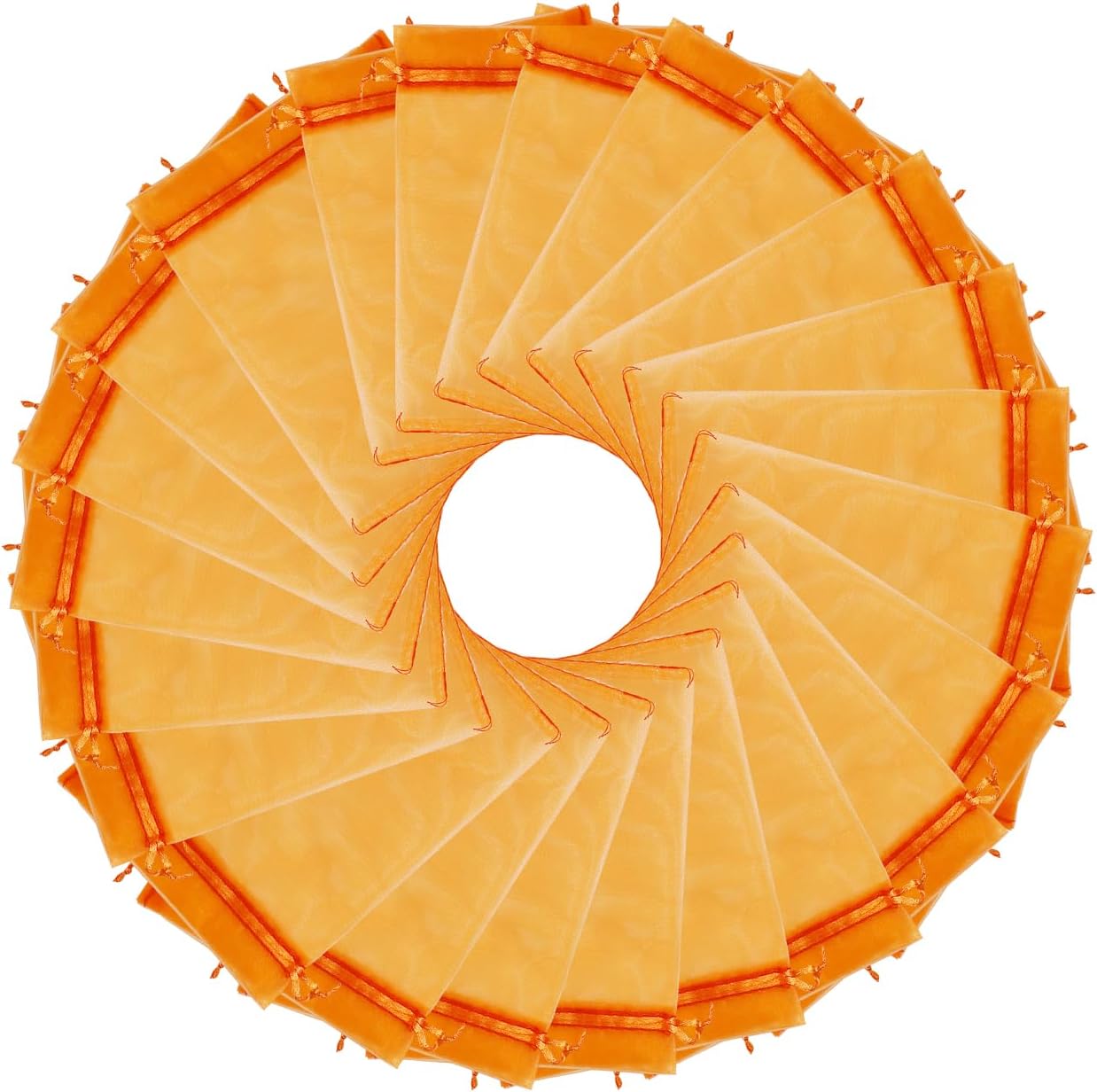 Wudygirl 100PCS 5X7 Inch Organza Bags - Jewelry, Drawstring, Sheer Organza Bags for Halloween, Christmas, Parties, Weddings, Baby Showers (Orange 5X7)