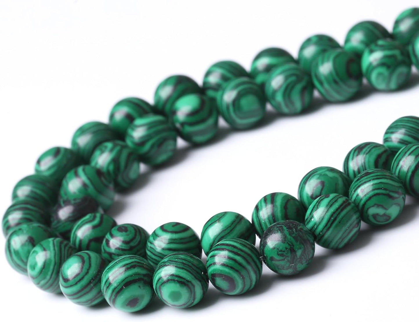 Turquoise Stone Beads Gemstone Round Crystal Energy Jade Beads Stone Beads for Jewelry Making DIY Bracelet Necklace Jewelry Making 1 Strand 15.5inch 60PCS 6MM