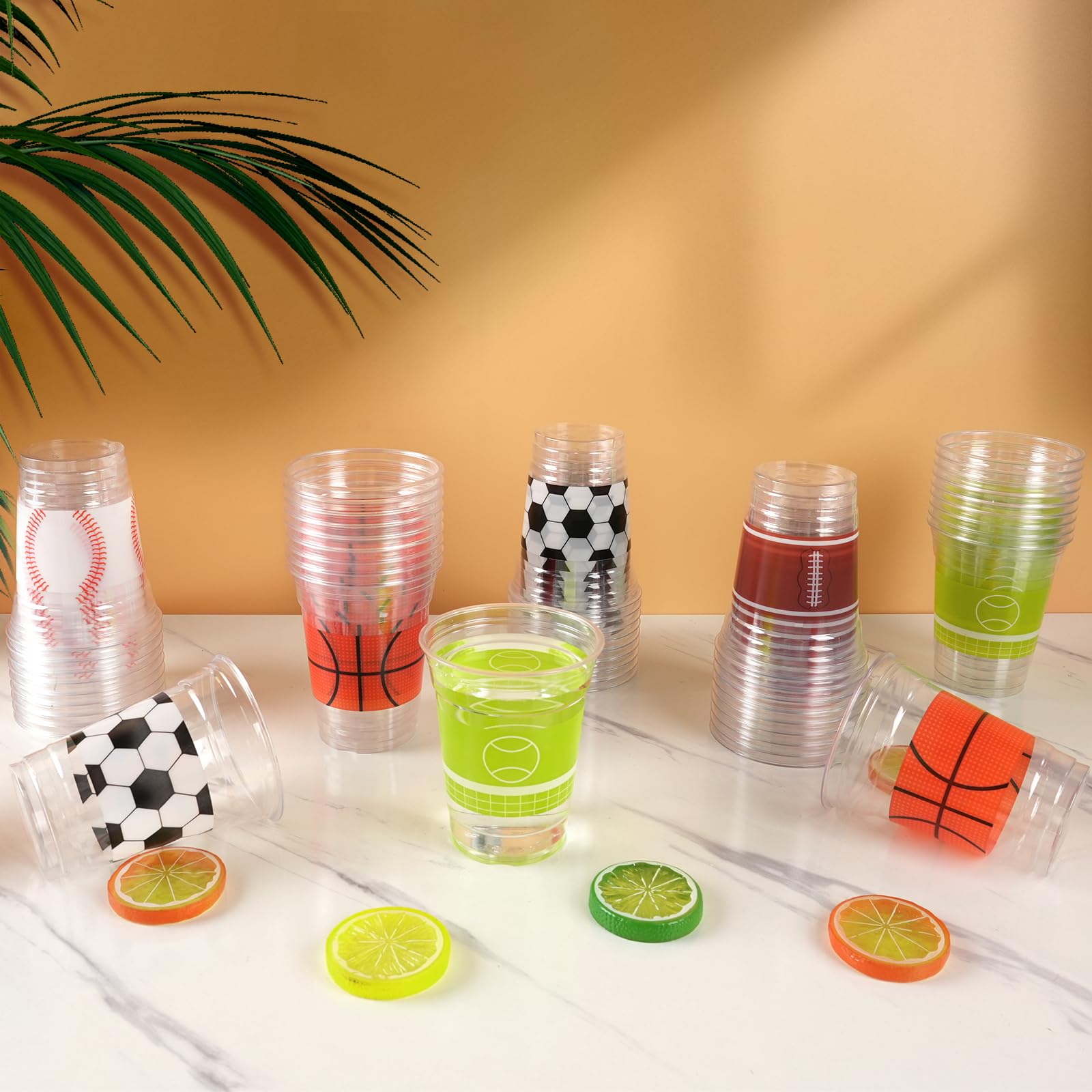 CUPLOOV Sports Theme Birthday Party Decoration Cups for Kids Favors
