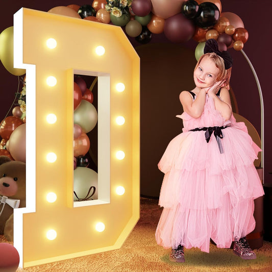 imprsv 4FT Marquee Letters Large Light Up Letters for Birthday Party Decor Wedding Decorations, Marquee D for Party Decoration, Large Signs Arch Kit Decorations