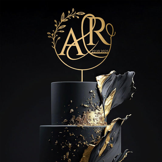 Personalized Wedding Cakes Topper, Gold Cake Toppers For Wedding, Anniversary Weddings Decorations, Custom Cake Topper Wedding Bride and Groom, Weddings Decor