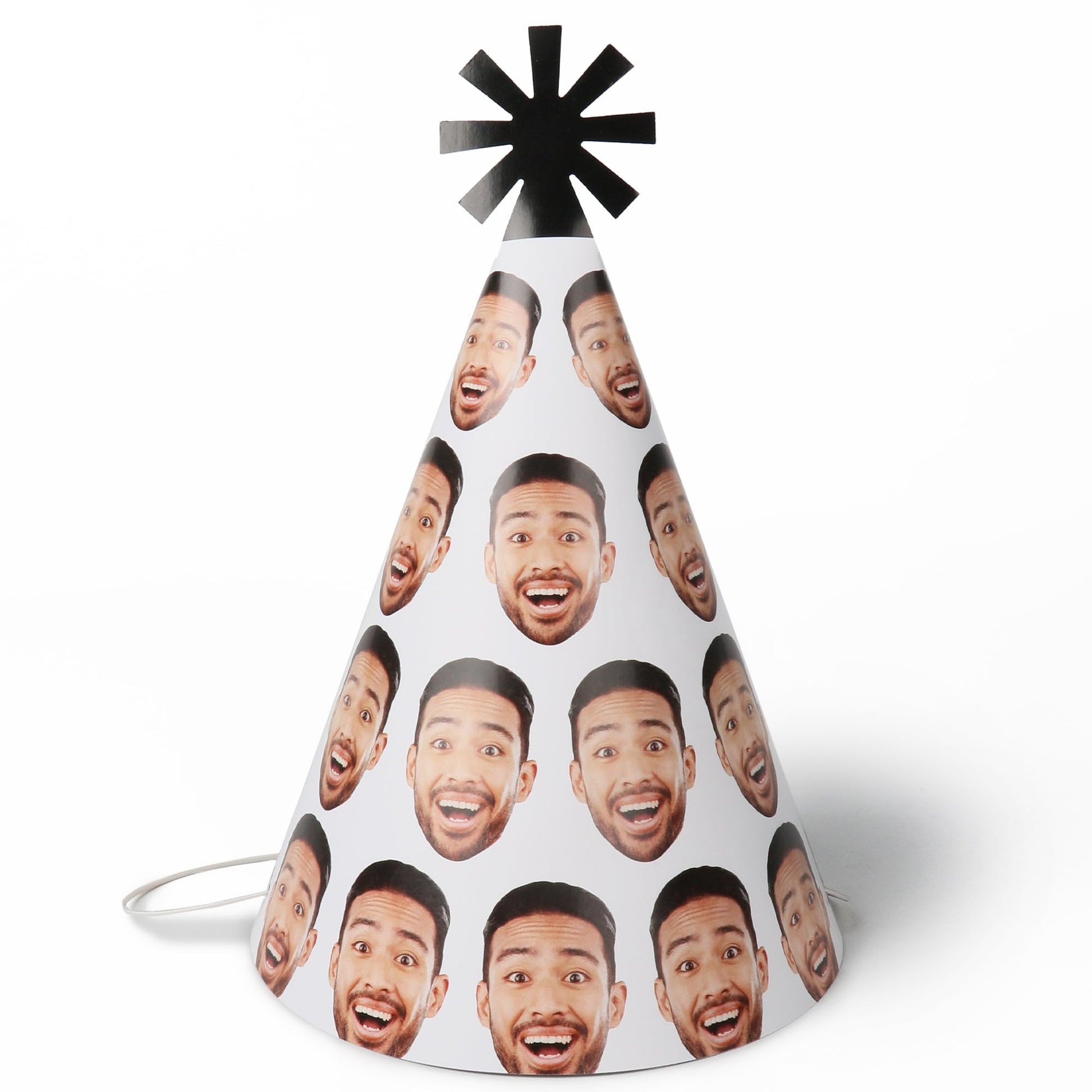 Big Dot of Happiness Custom Photo Fun Face Cone Hats, Personalized Face Cut Party Hats, Birthday