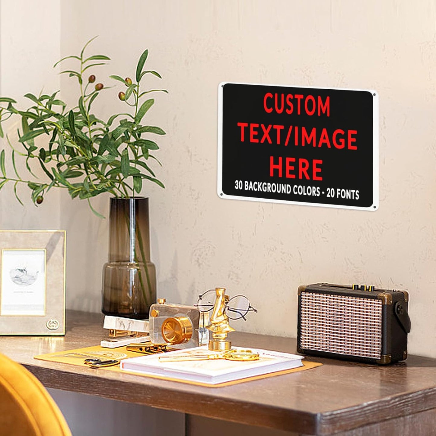 Custom Sign Personalized Custom Metal Sign, Customize For Office, Business, Workplace, Office, Home, Delivery Signs 12x18