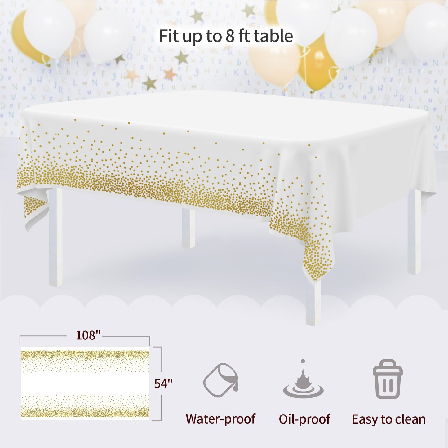 Pack of 11 NWK Cake Stand Set of Cupcake Stand, Tray & Table Cloth (White)