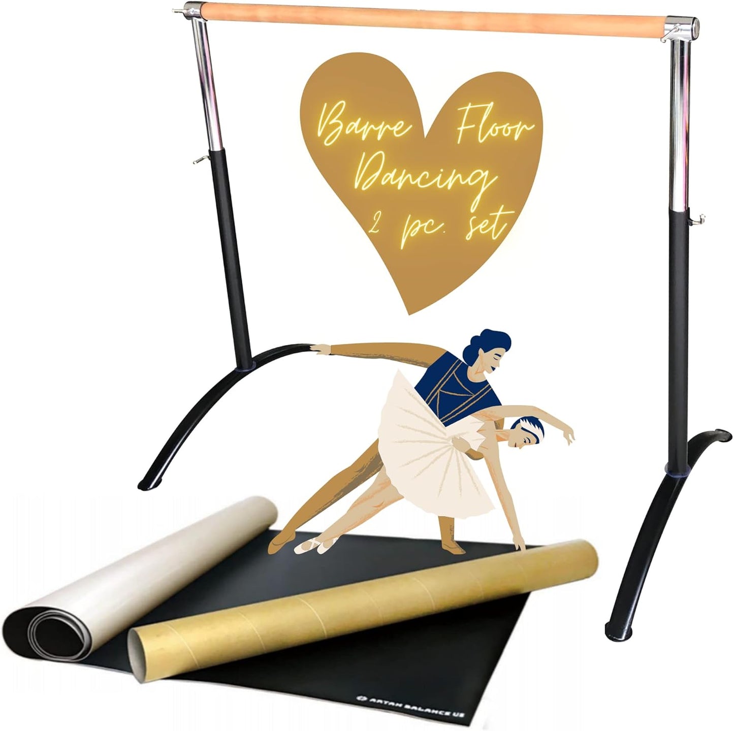 Marley Dance Floor- Ideal for Ballet, Jazz, Tap, and Party Dancing for All Ages- Non-Slip Dance Floor for Smooth Flooring - Ballet Floor for Home, Studio and Outdoor Dance Floor