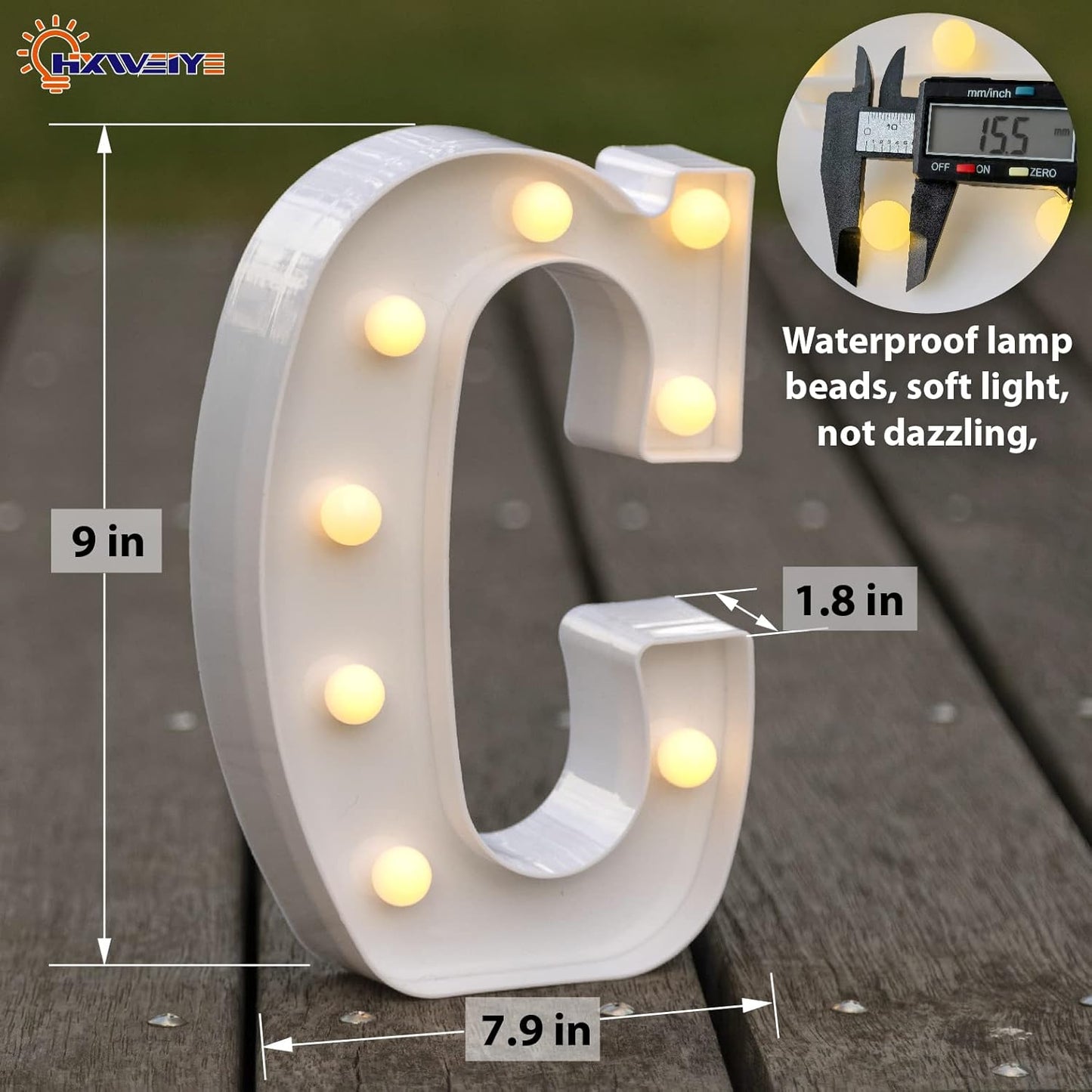 HXWEIYE LED Marquee Letters Lights Sign - 26 Alphabet & Number 0-9 Warm White Led Letters for Bar Party Birthday Home Wedding Decor