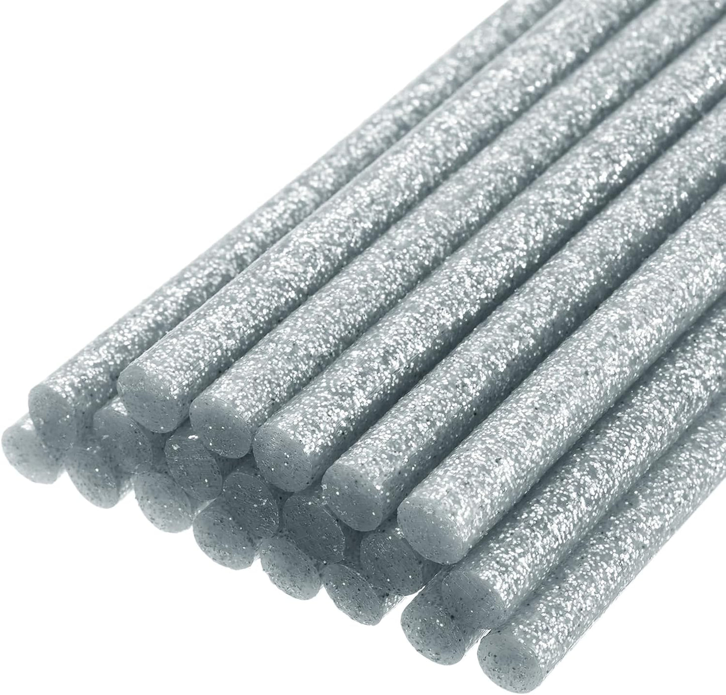 uxcell 20pcs Hot Glue Sticks for Glue Gun 11mm/0.43-inch x 11-inch Mini Hot Melt Adhesive Glue Stick Glitter Silver