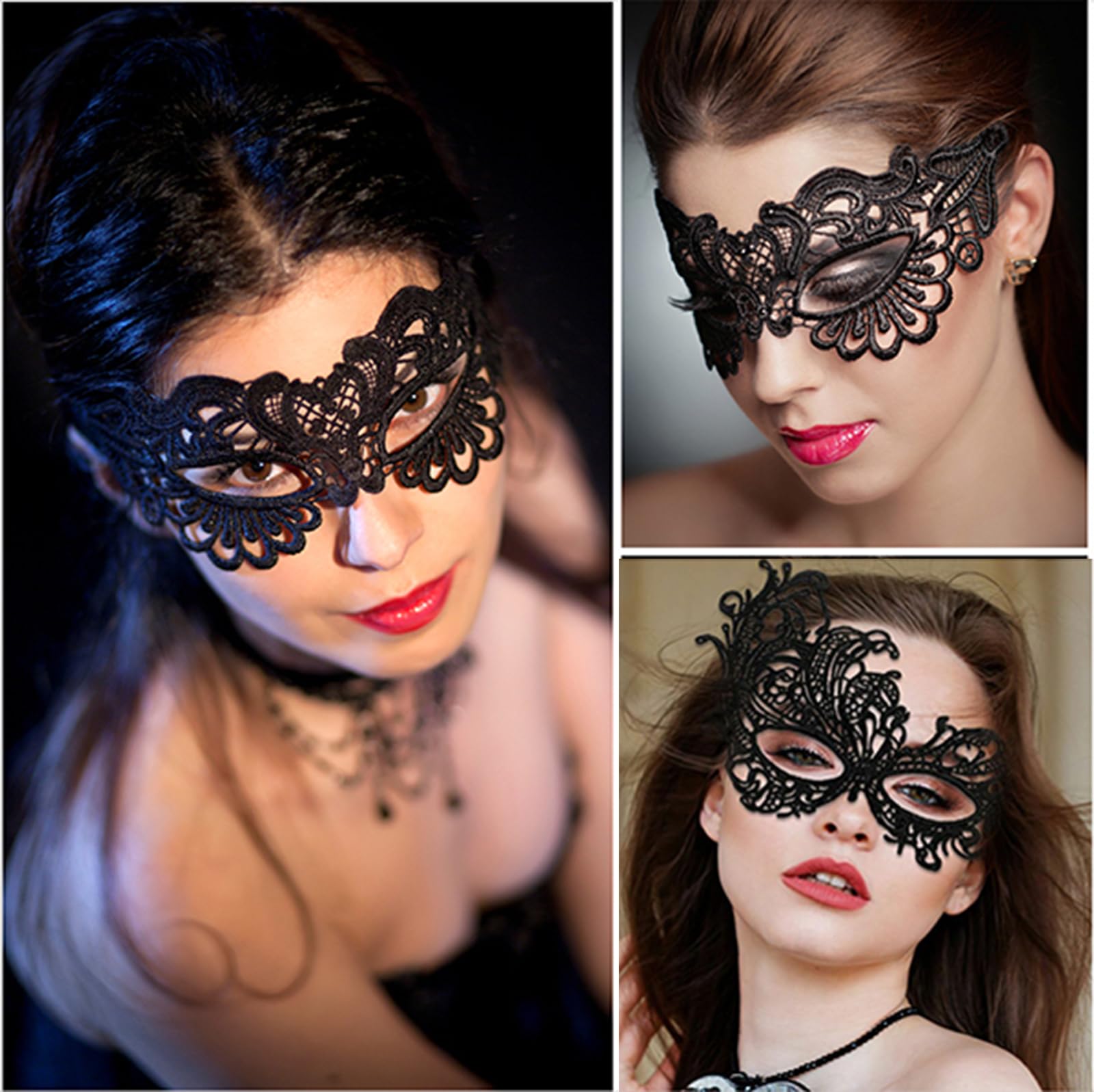 Mordarli Masquerade Mask for Women Venetian Lace Eye Masks For Party Halloween Costume Mardi Gras
