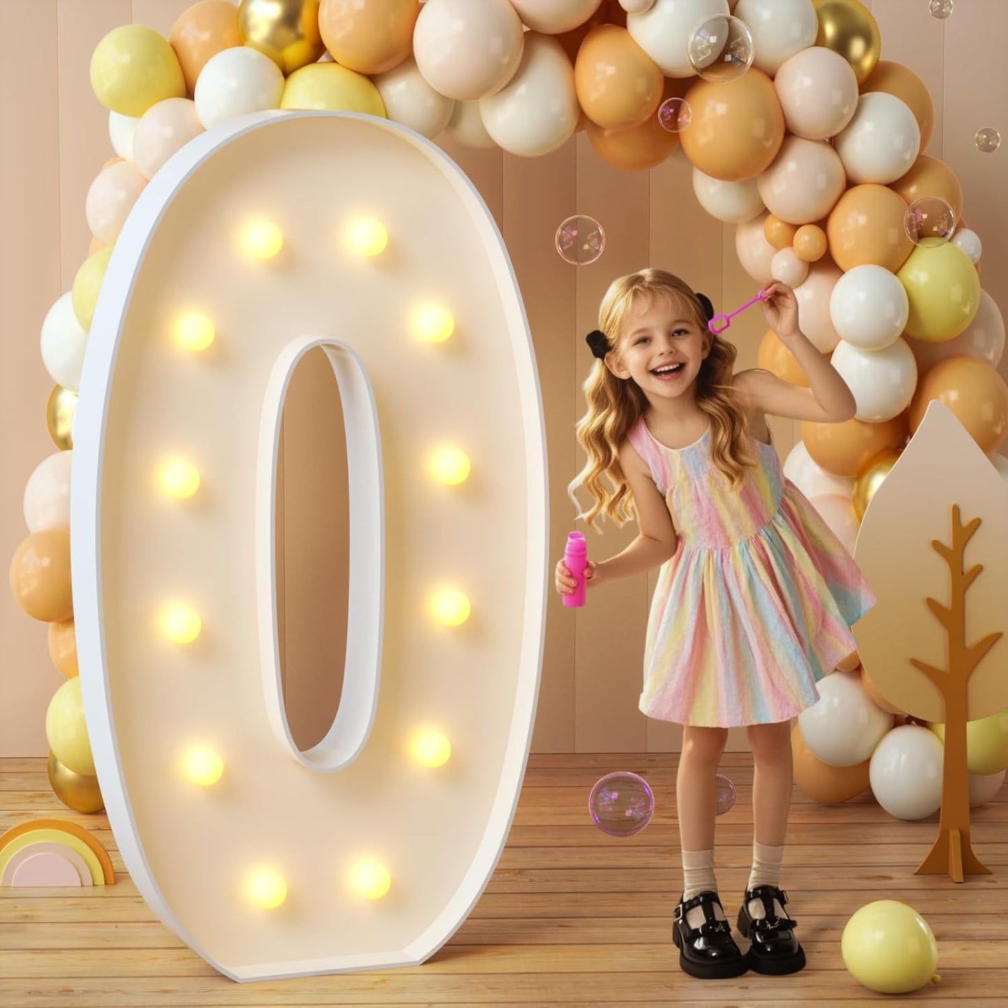 imprsv Marquee Light Up Letters, 4FT Mosaic Letters with Light for Baby Shower Graduation Party Decor, Large O for Engagement Wedding Party Decorations (Need to Assemble)