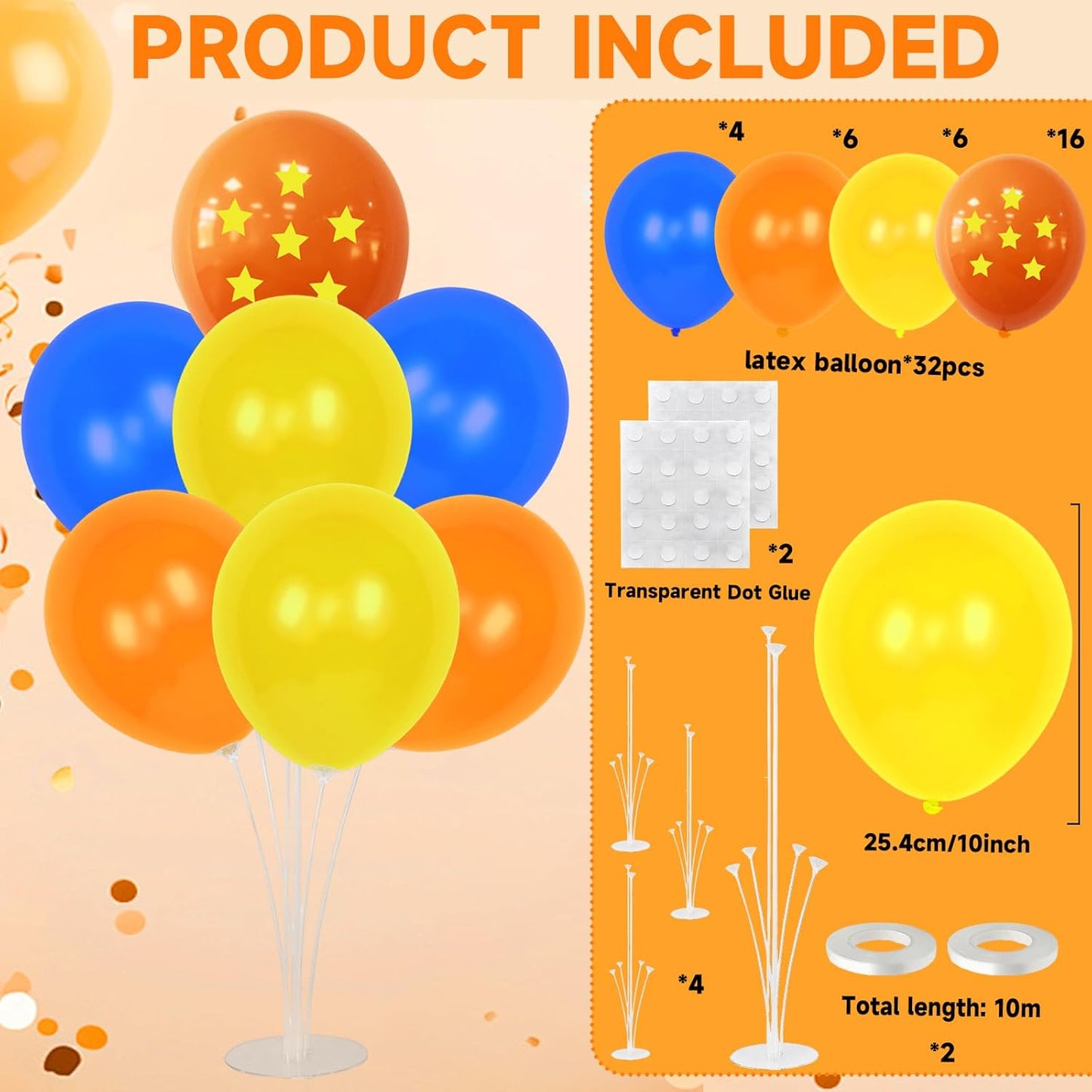 Party Balloons Stand Kit Foil Balloons Themed Party Balloon Centerpiece for Tables Birthday Party Decorations