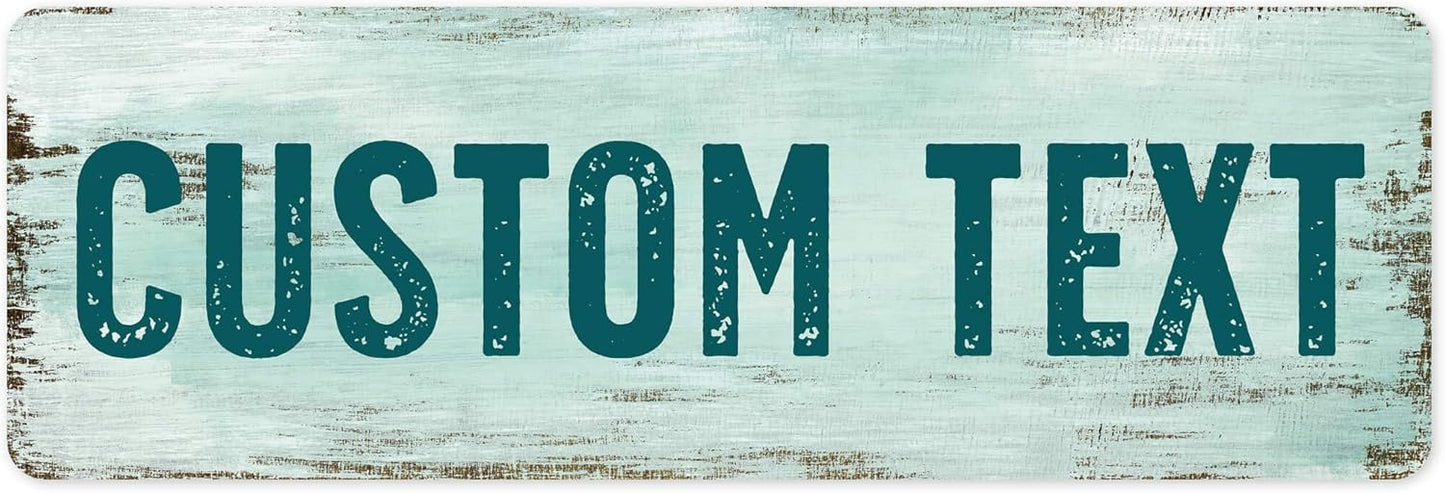 Custom Sign, Custom Street Sign, 11 Font Colors, 13 Font Styles, 4 Hole Options, 22 Sizes, 6x18 Inches, Rust Free DiBound, Fade Resistant, Made in USA by My Sign Center (Shabby Chic)