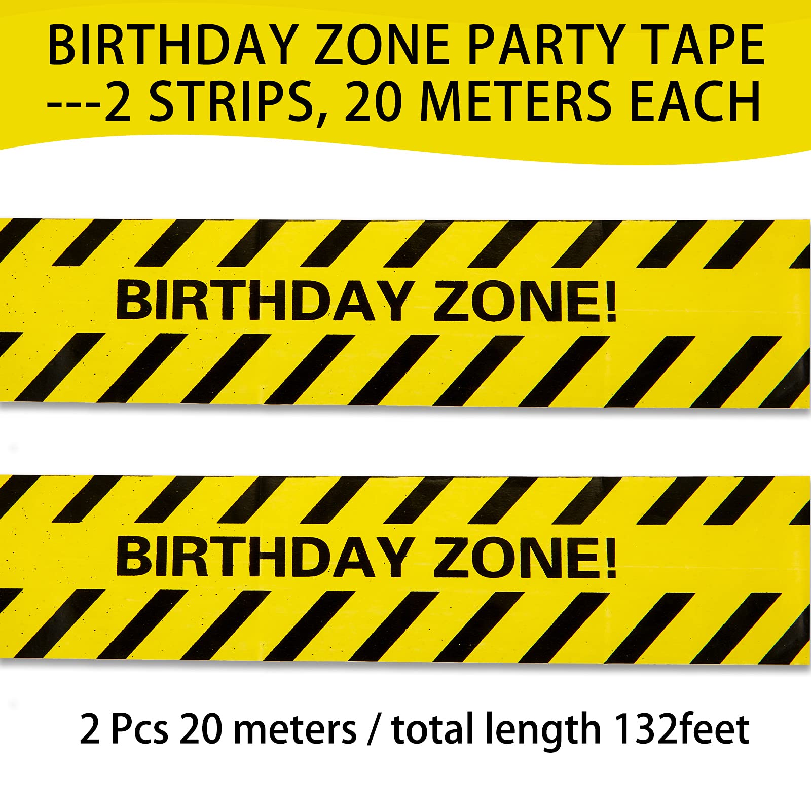 Kasyat 2 Rolls Construction Birthday Caution Tape Party Decoration