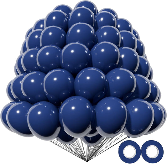 KAWKALSH 200pcs Navy Blue Balloons 5 Inch, Small Mini Latex Balloons for Party Birthday Baby Shower Anniversary Festival Arch Garland Decoration