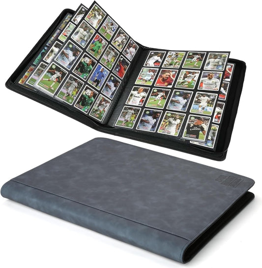 Premium Ringless Trading Card Binder - 1024 Capacity, 16 Side-Loading Pockets per Page, Archival Quality Protection & Anti-Slip Spine for TCG, MTG, Sports Cards (Blue)