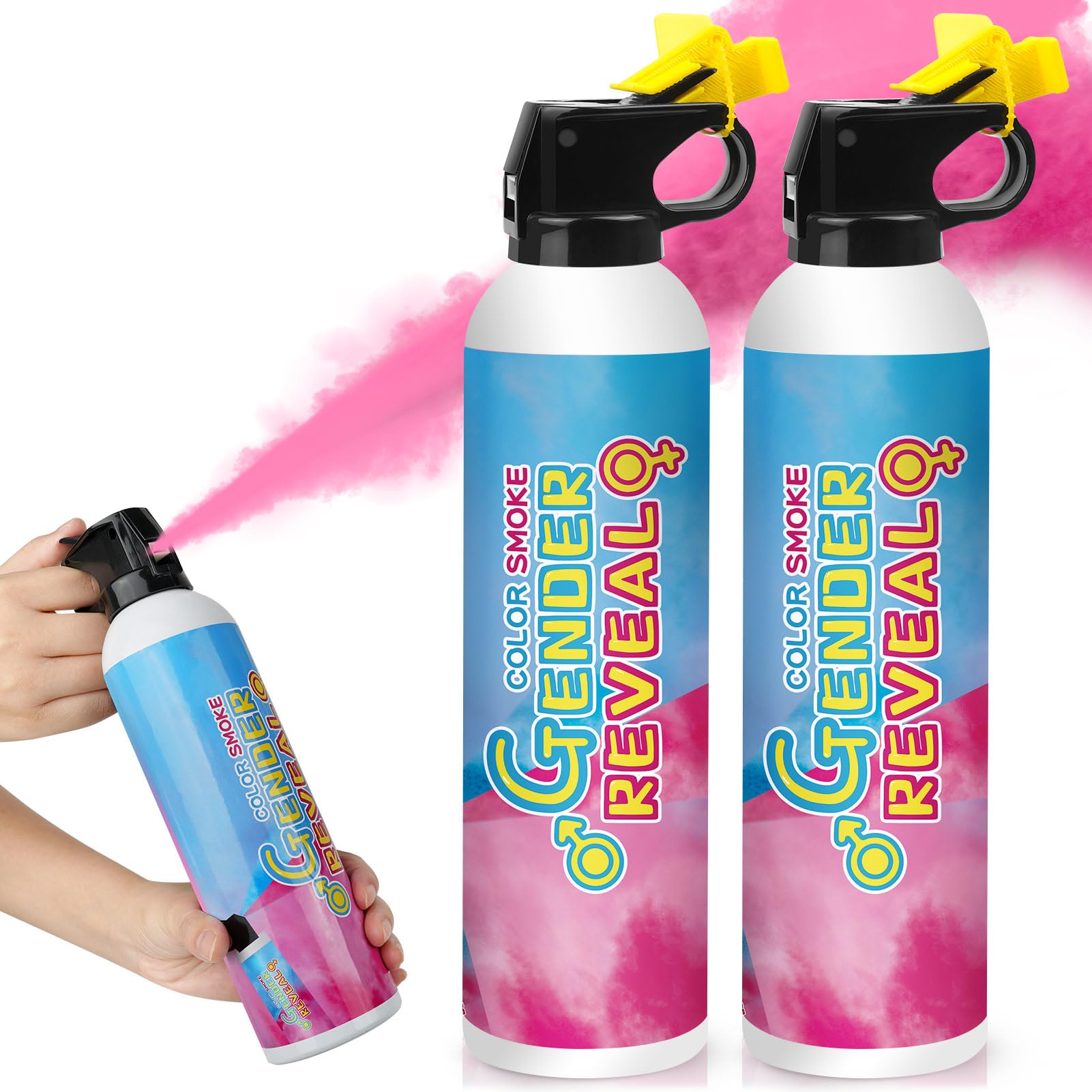 Merear Gender Reveal Fire Extinguisher 2 Packs, Gender Reveal Ideas, Baby Girl Reveal Party Ideas