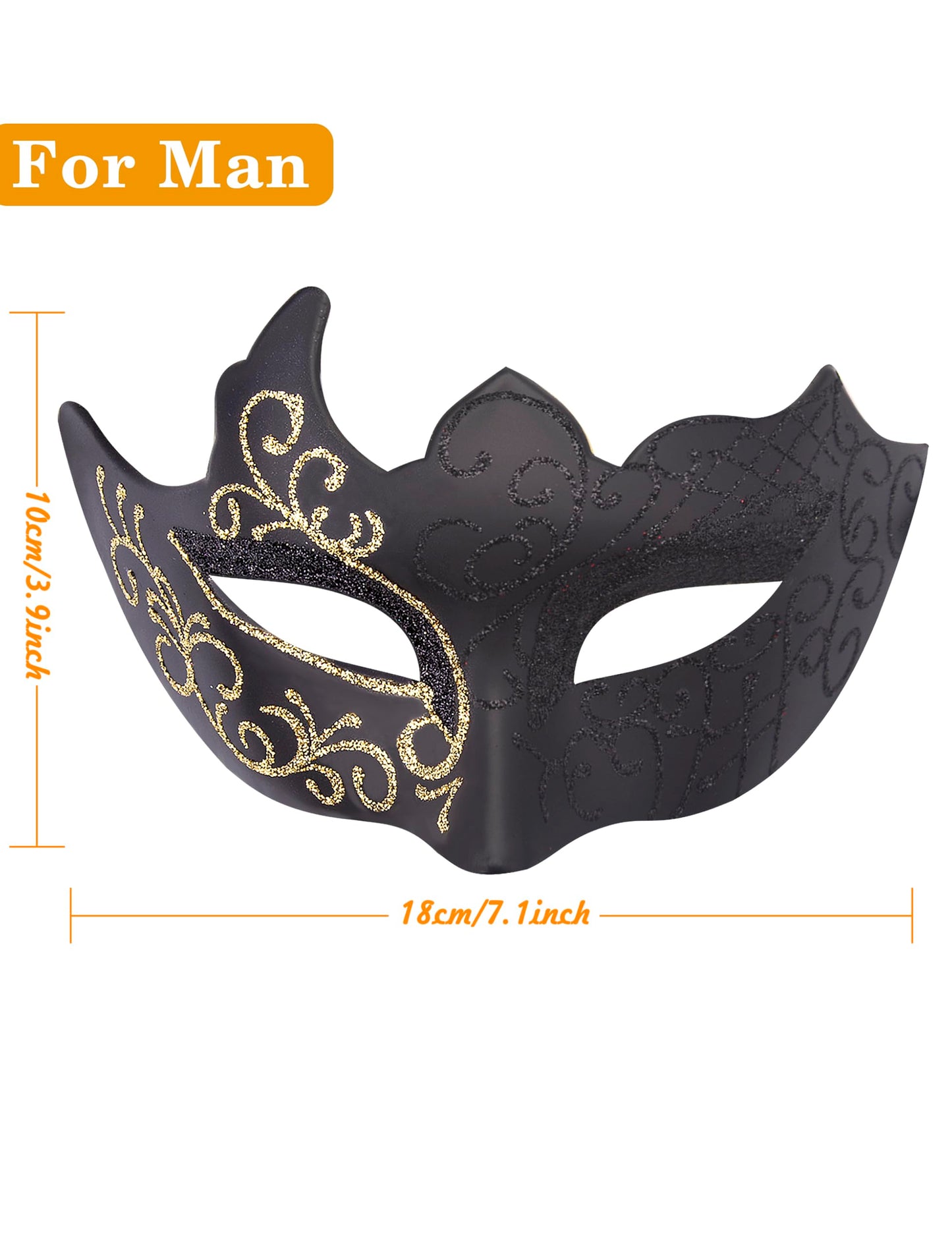 SIQUK 8 Pieces Couple Masquerade Mask Set Venetian Party Masks Mardi Gras Mask Costume Masks for