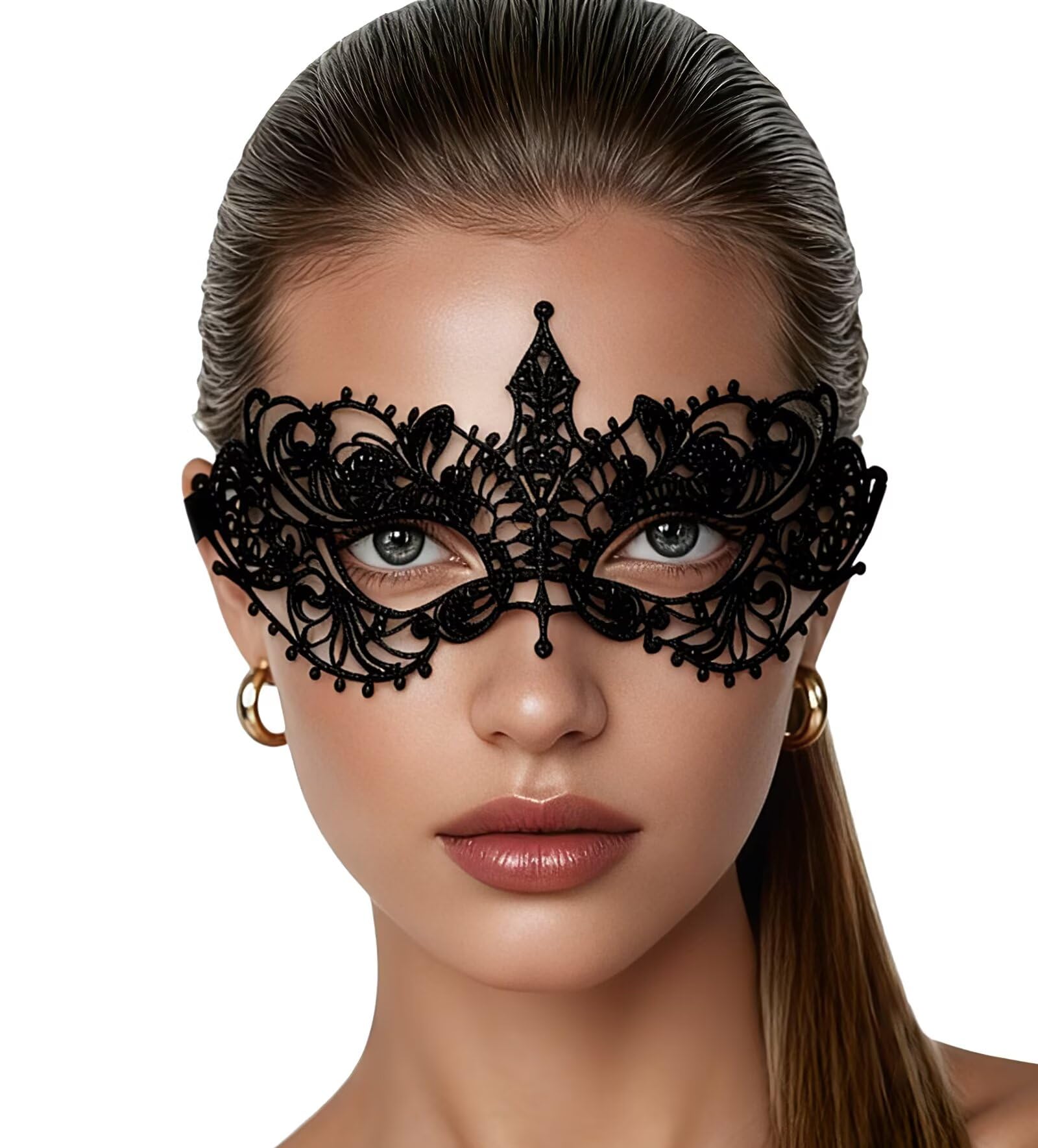 Mordarli Masquerade Mask for Women Venetian Lace Eye Masks For Party Halloween Costume Mardi Gras